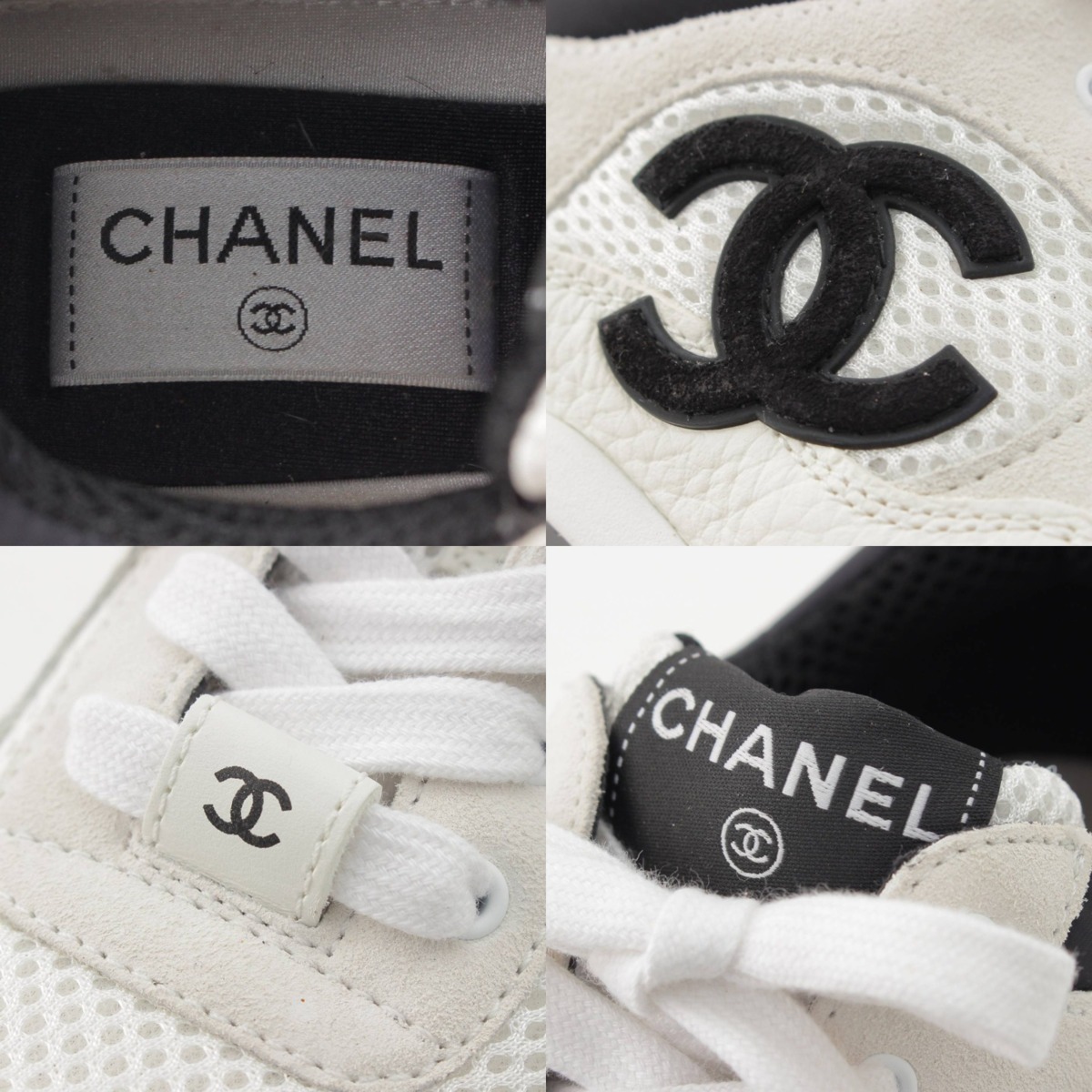 楽天市場】【シャネル】Chanel ココマーク レザー×メッシュ ローカット