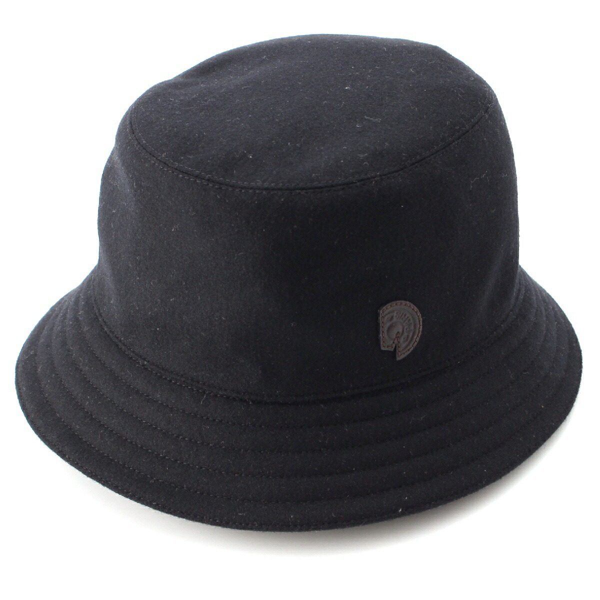 エルメス ハット フレッドクルー 57 黒 シルク カシミア エルメス