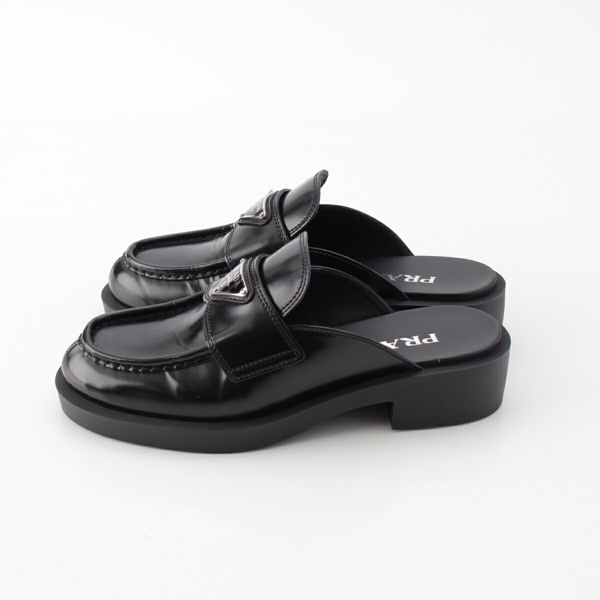 楽天市場】プラダ PRADA ブラッシュドレザー トライアングルロゴ