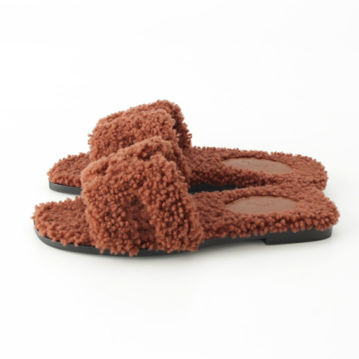 楽天市場】エルメス HERMES オラン ボア ムートン Hモチーフ フラット