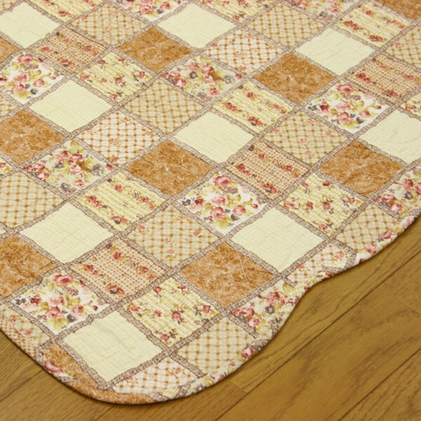 楽天市場】マルチカバー カントリー パッチワーク風 長方形 約190