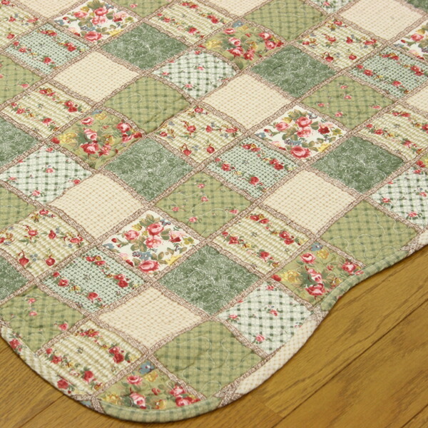 楽天市場】マルチカバー カントリー パッチワーク風 長方形 約190