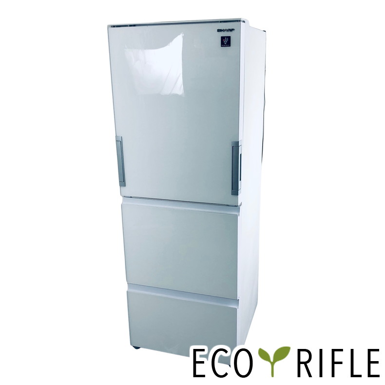 値下20年製 シャープ 3ドア 冷蔵庫 どっちもドア SJ-GW35F-W 値下20年