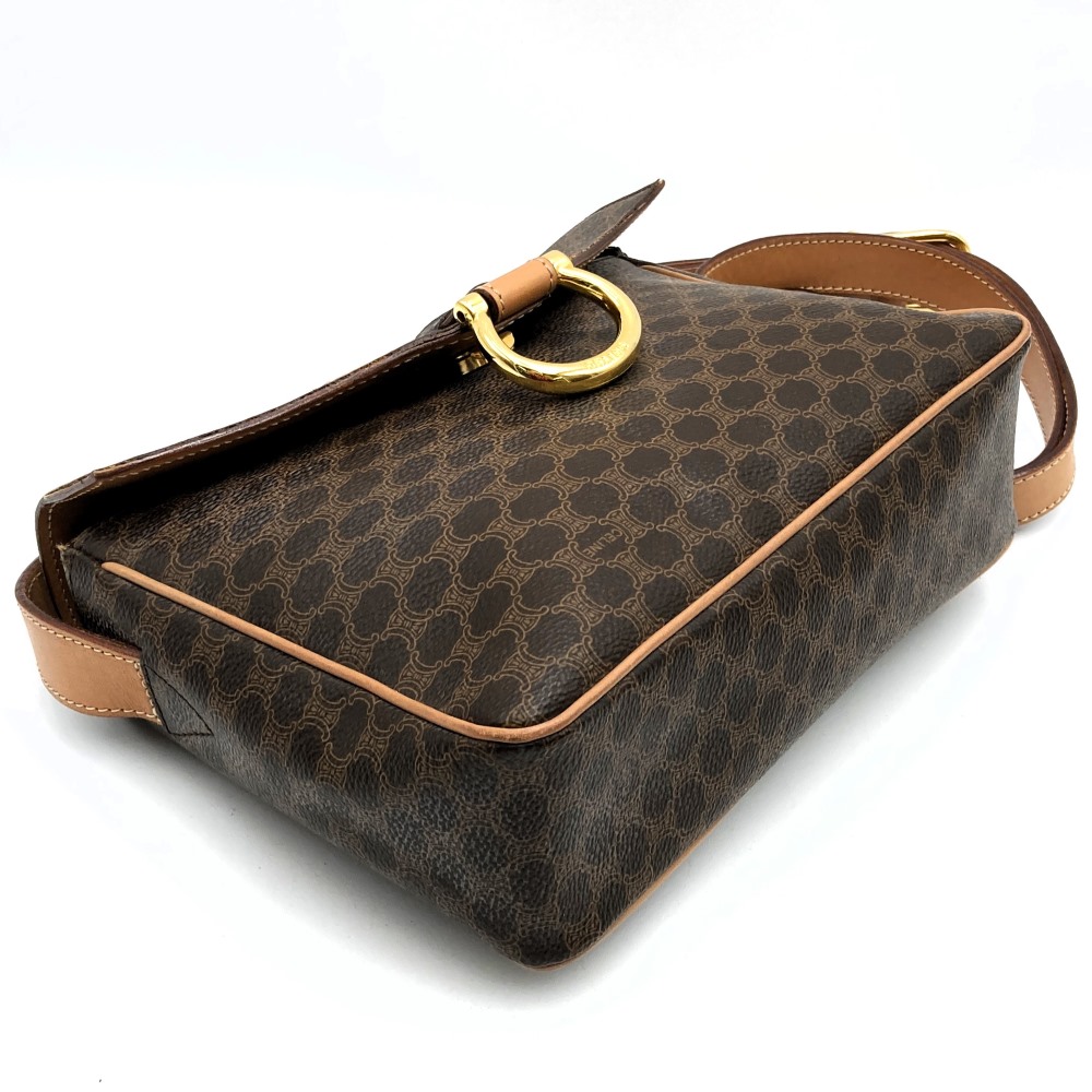 楽天市場】CELINE セリーヌ マカダム柄 ショルダーバッグ ゴールド金具
