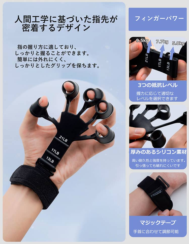楽天市場】握力 トレーニング フィンガートレーナー フィンガーパワー