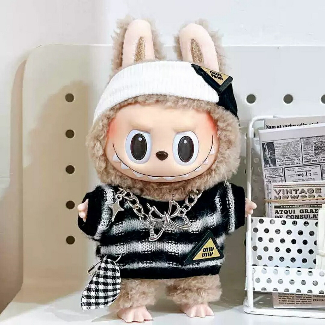 楽天市場】A034494新品3点セット labubuラブブぬいぐるみ服17cm着せ