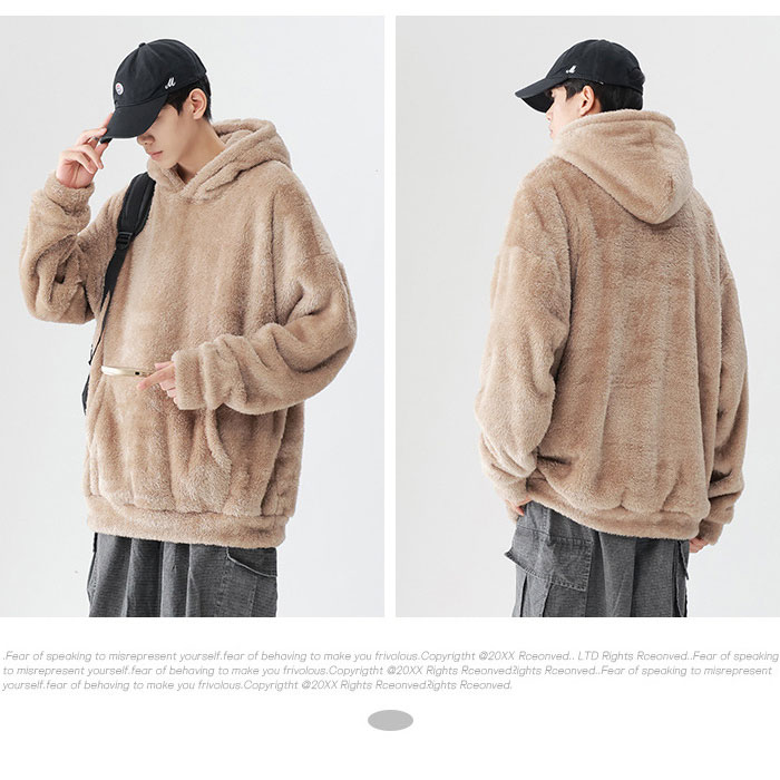 楽天市場】パーカー もこもこ メンズ パーカー ボアパーカー プル