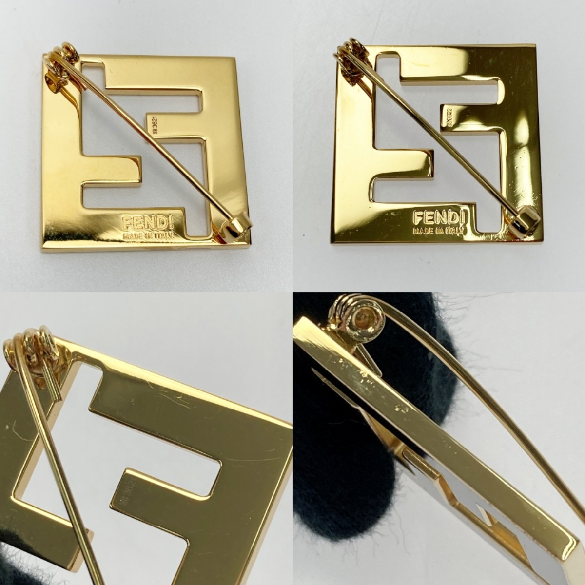 楽天市場】【中古】FENDI フェンディ フォーエバー FFロゴ ブローチ 2