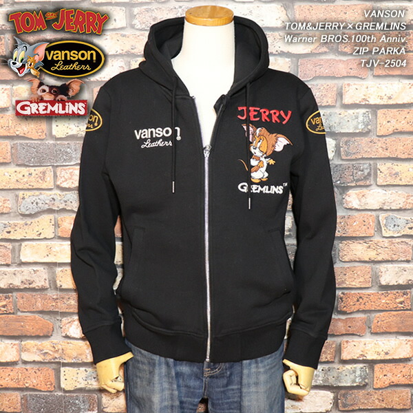 楽天市場】VANSON TOM&JERRY×GREMLINS バンソン×トム＆ジェリー