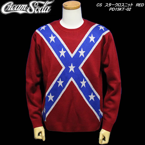 楽天市場】CREAM SODAクリームソーダ◇CS スタークロスニット◇◇RED