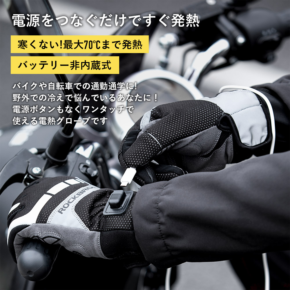 楽天市場】電熱グローブ 【送料無料】 バッテリー非内蔵式 USB給電