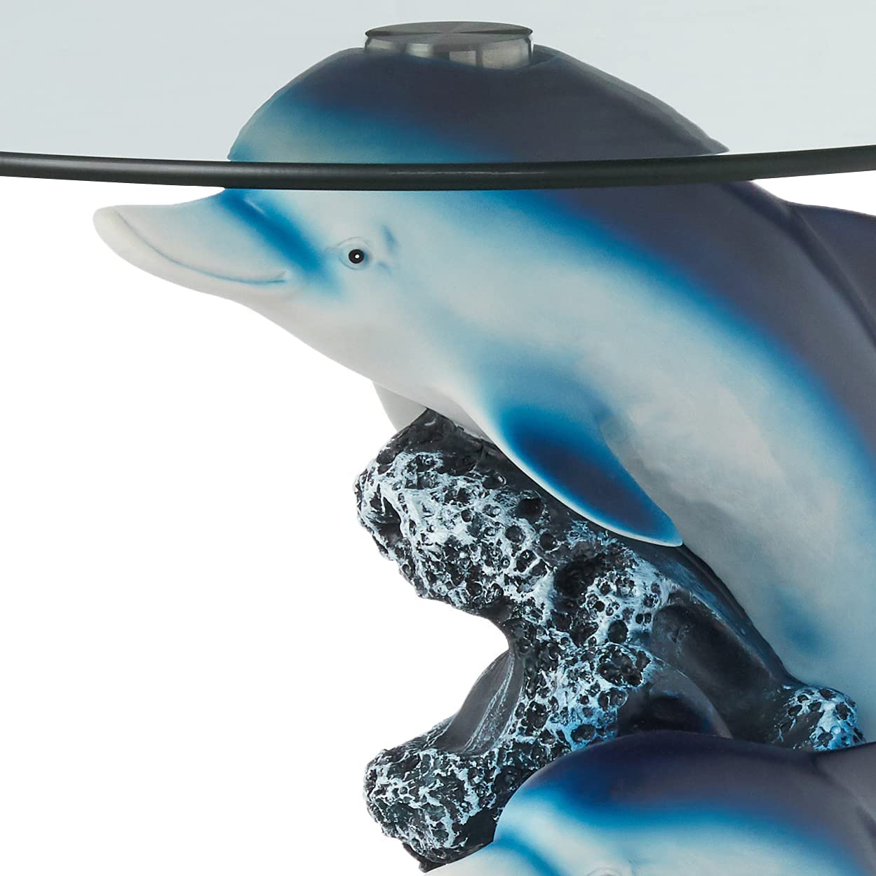 楽天市場】動物 イルカ が、彫刻台座になった、ガラストップ・テーブル