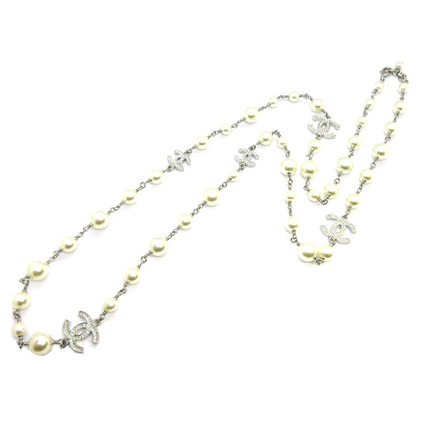 楽天市場】≪Brand New≫ CHANEL Long Necklace Silver ≪新品