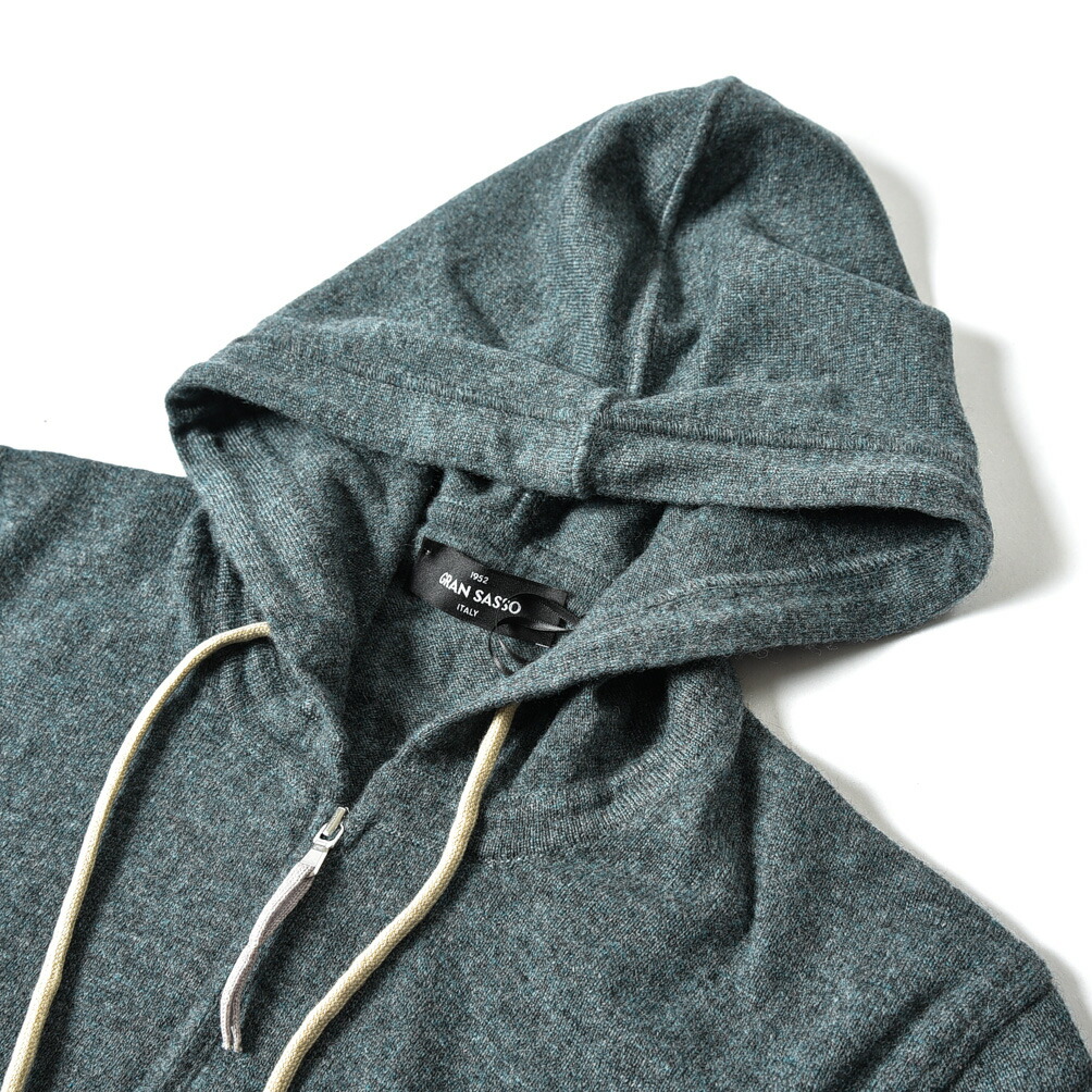 楽天市場】グランサッソ GRAN SASSO ジップアップ ニットパーカー 秋冬