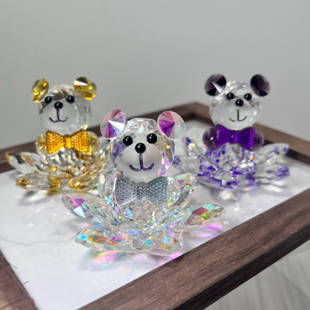 楽天市場】クマ ガラス ルータスきらきらくまさん ガラス オブジェM