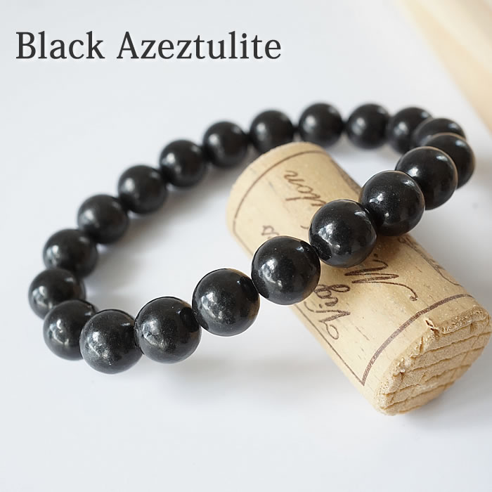 楽天市場】【H&E社証明書付き】ブラックアゼツライト 10mm