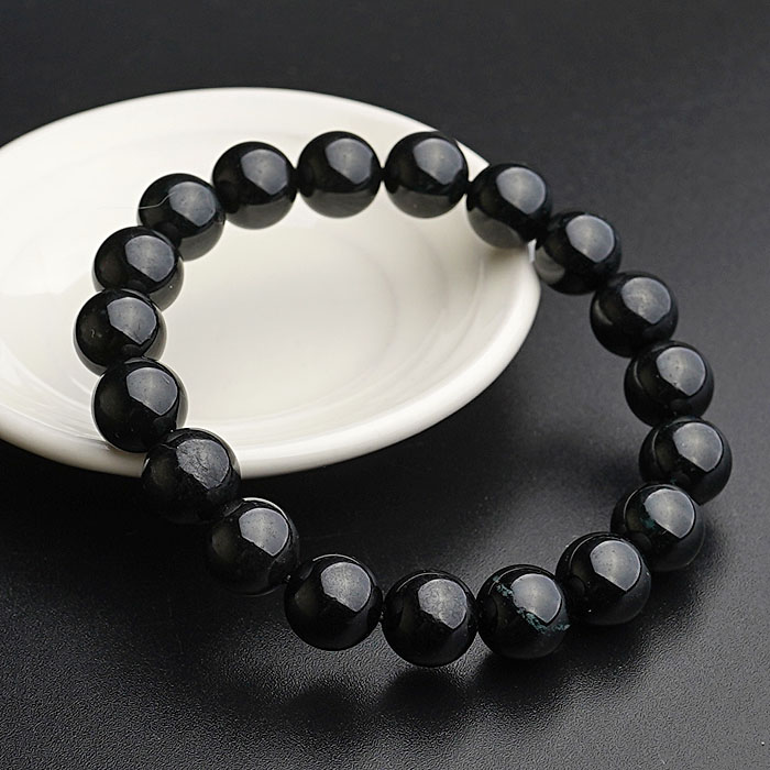 楽天市場】天然黒翡翠AAA10mm ミャンマー産 ブレスレット 天然石