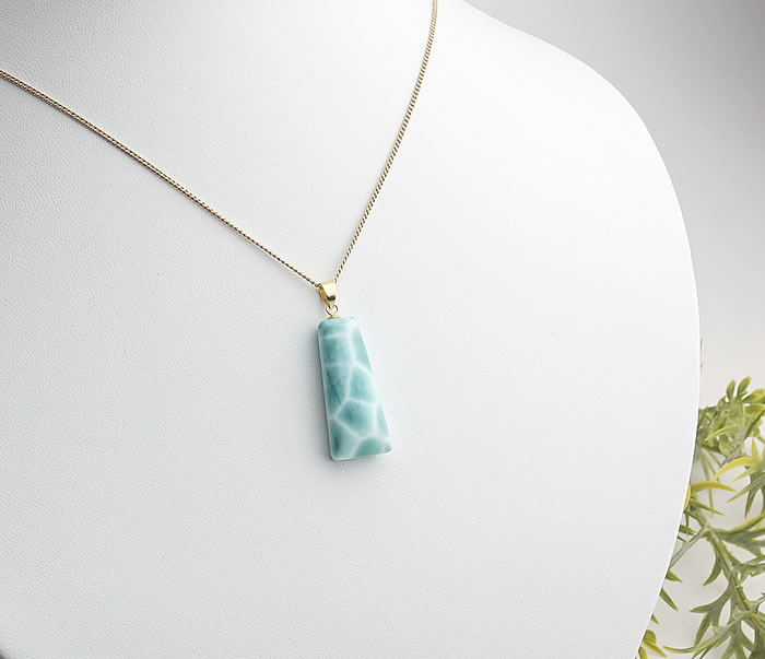 高品質 ラリマー ペンダント ネックレス 2-24 高品質 ラリマー