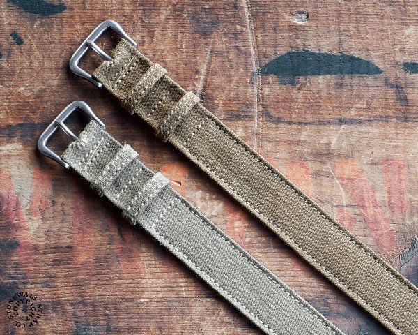 新品同様】STONEWALL Vintage キャンバス 時計バンド 18mm 新品同様