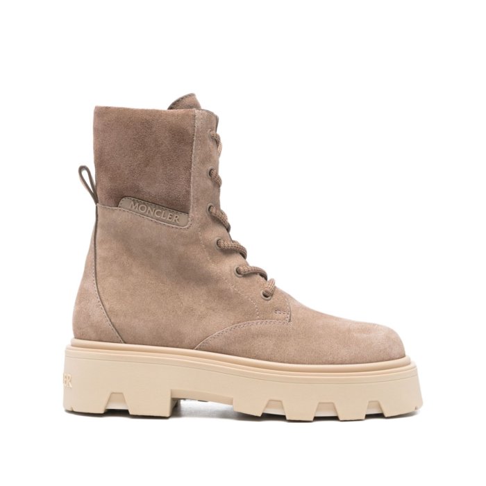 ほ*ん様 MONCLER ブラウン スエードアンクルブーツ 42 箱あり MONCLER