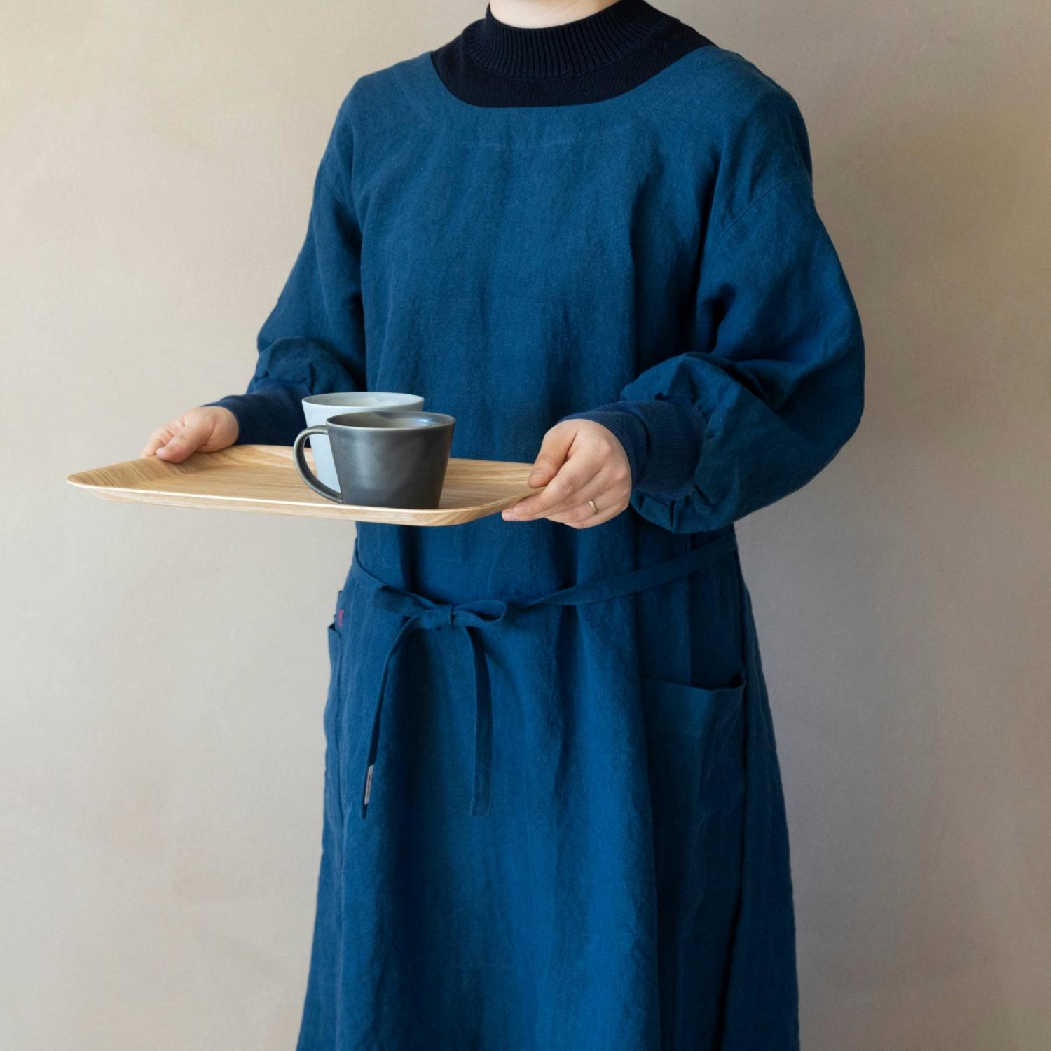 楽天市場】kapoc/割烹着 3rd ネイビーブルー / L : STYLE STORE version.R