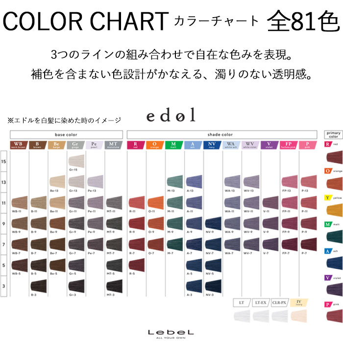 楽天市場】edol エドル ファッションカラー LT-EX ライトナー 80g