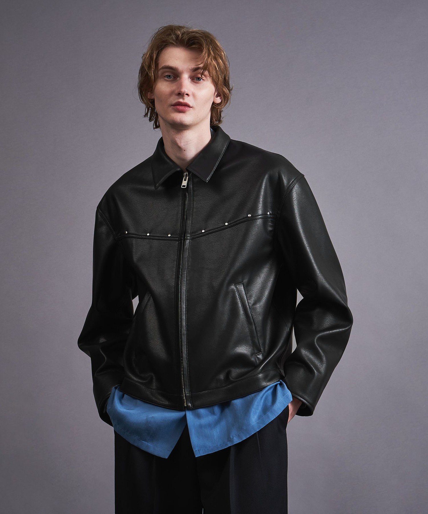 UNITED ARROWS LTD. OUTLET｜レザーライク ジップ ジャケット