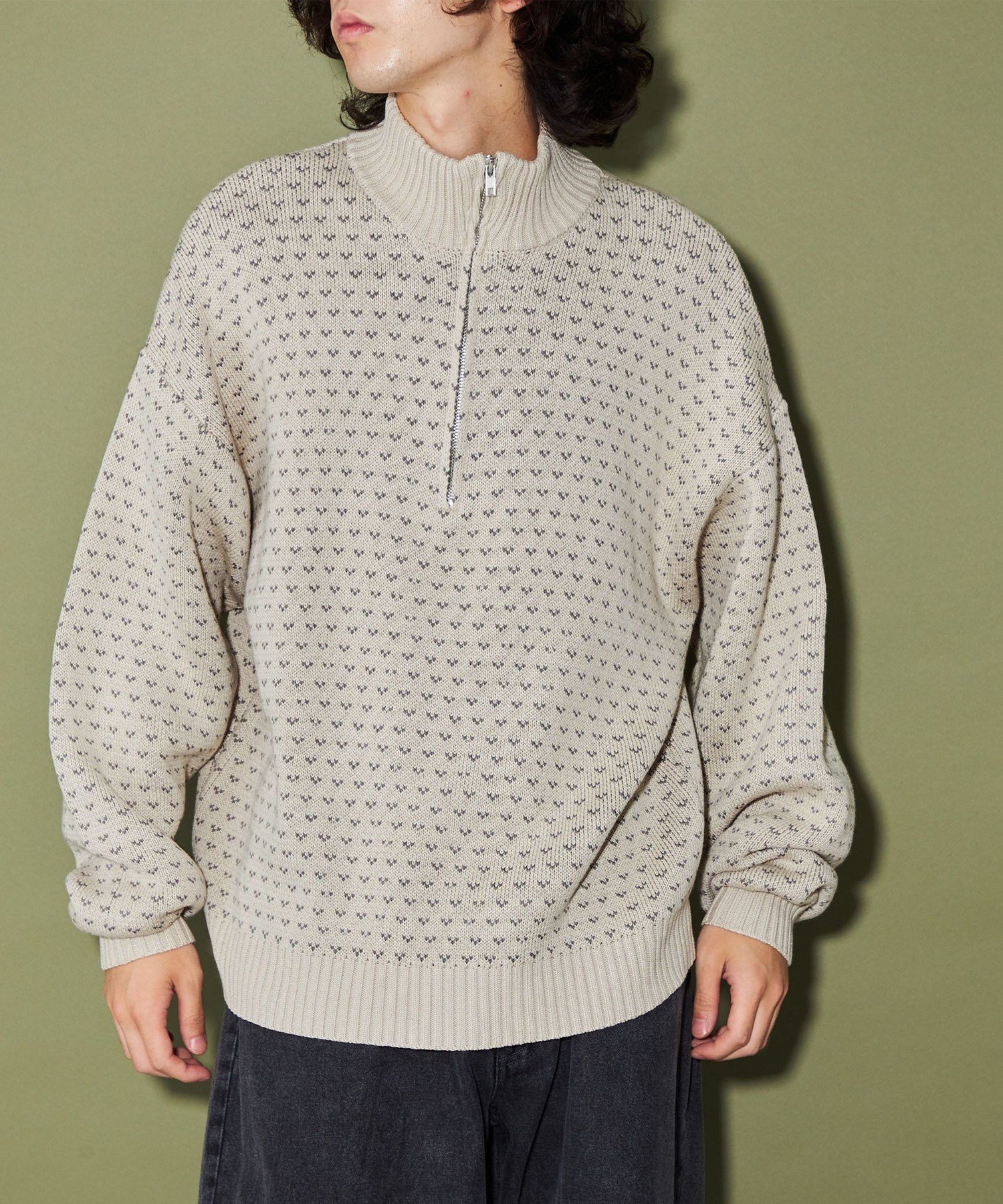 【希少】brooks brothers バーズアイ　ハーフジップニット UNITED ARROWS LTD. OUTLET｜<CITEN>バーズアイハーフジップニット