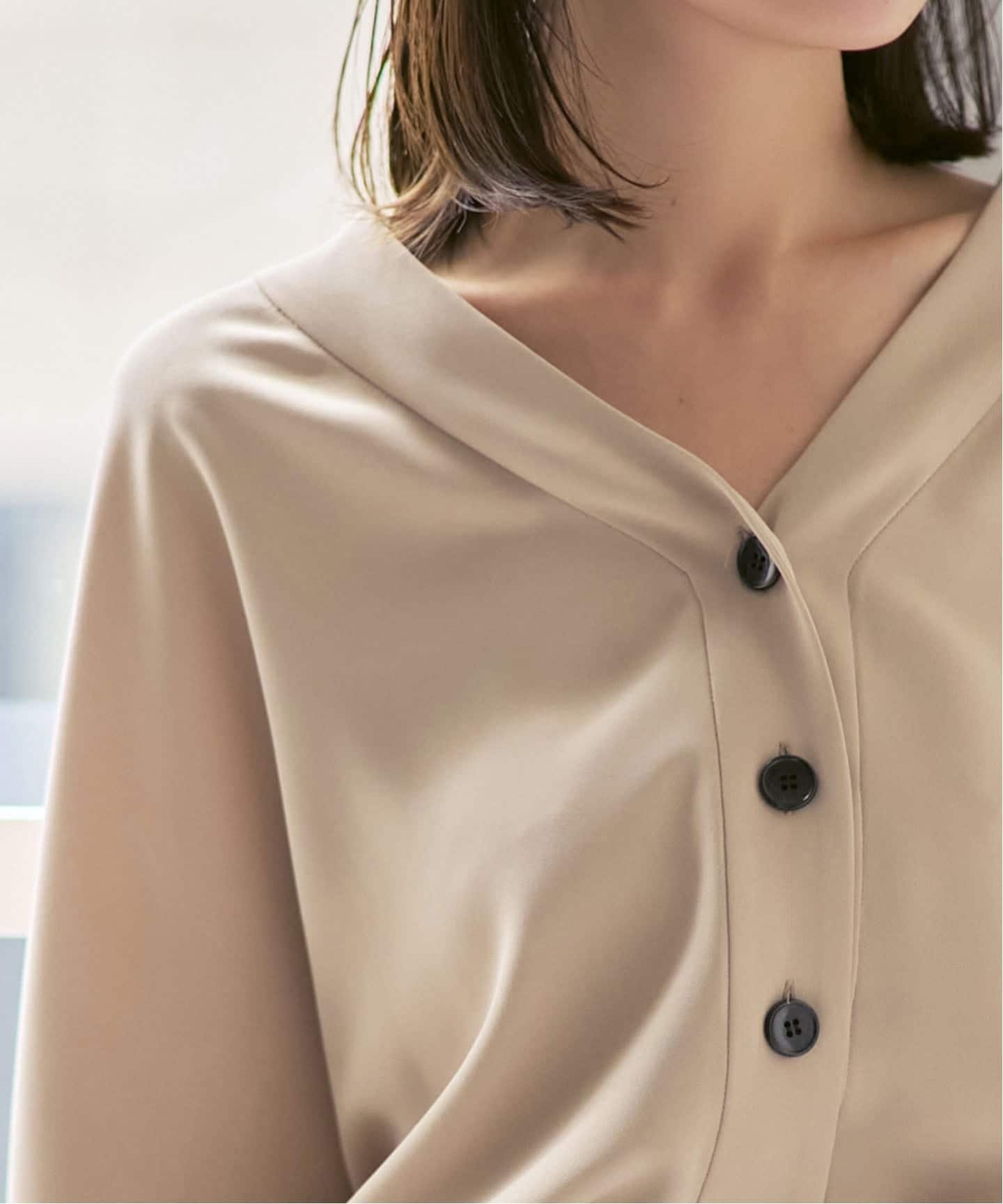 NOBLE｜《追加・WEB限定カラー》エステルダブルクロスカーデブラウス