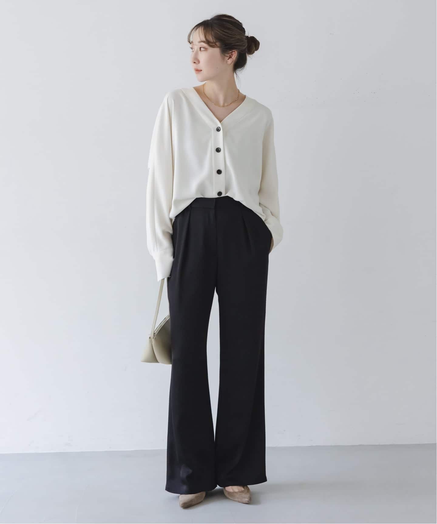 NOBLE｜《追加・WEB限定カラー》エステルダブルクロスカーデブラウス