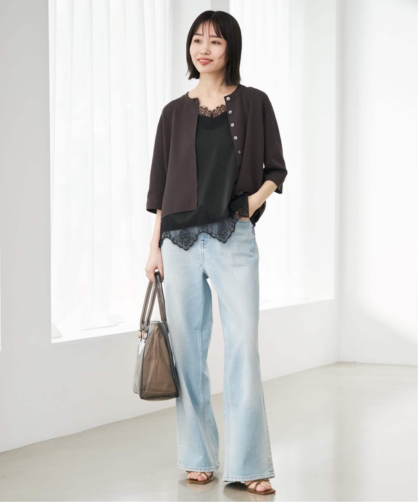 SLOBE IENA｜《追加2予約》サテンレースキャミソール | Rakuten