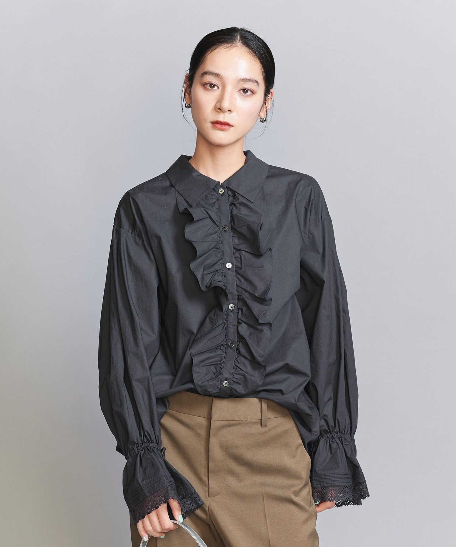 UNITED ARROWS LTD. OUTLET｜コットン フリル レーススリーブ シャツ