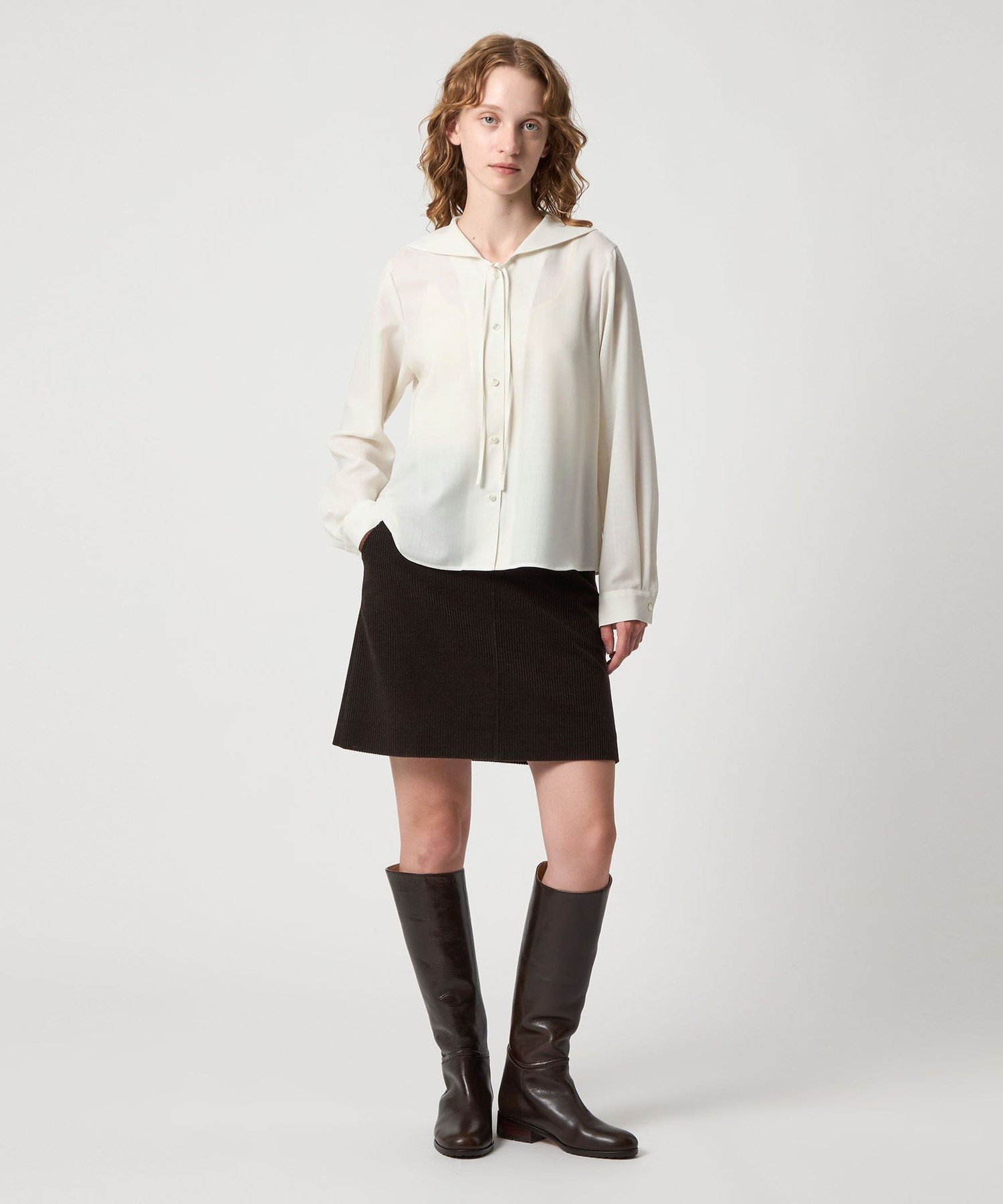 2025 スティーブンアラン　定価2万　ツイルセーラーカラーブラウス. 2025 スティーブンアラン 定価2万 ツイルセーラーカラーブラウス