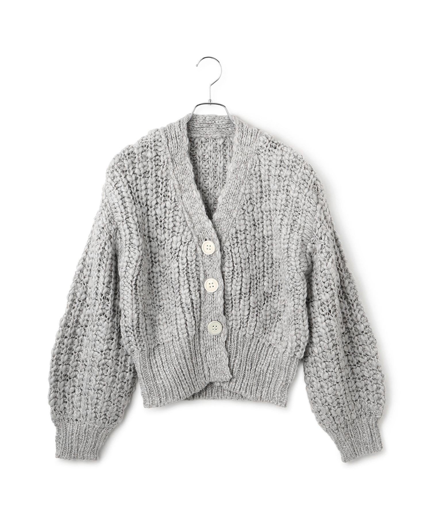 ADAM ET ROPE'｜【WEB限定】ローゲージクロップドカーディガン