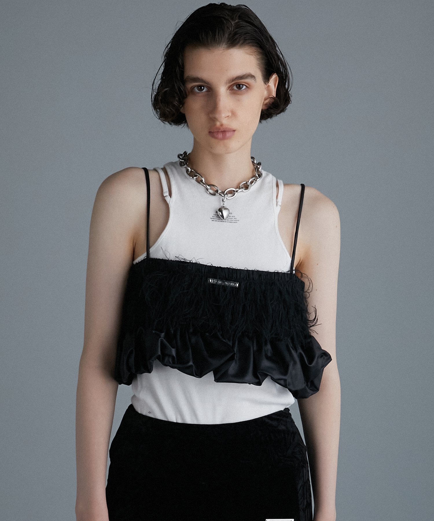 PRANK PROJECT｜フェザーペプラムビスチェ / Feather Peplum Bustier