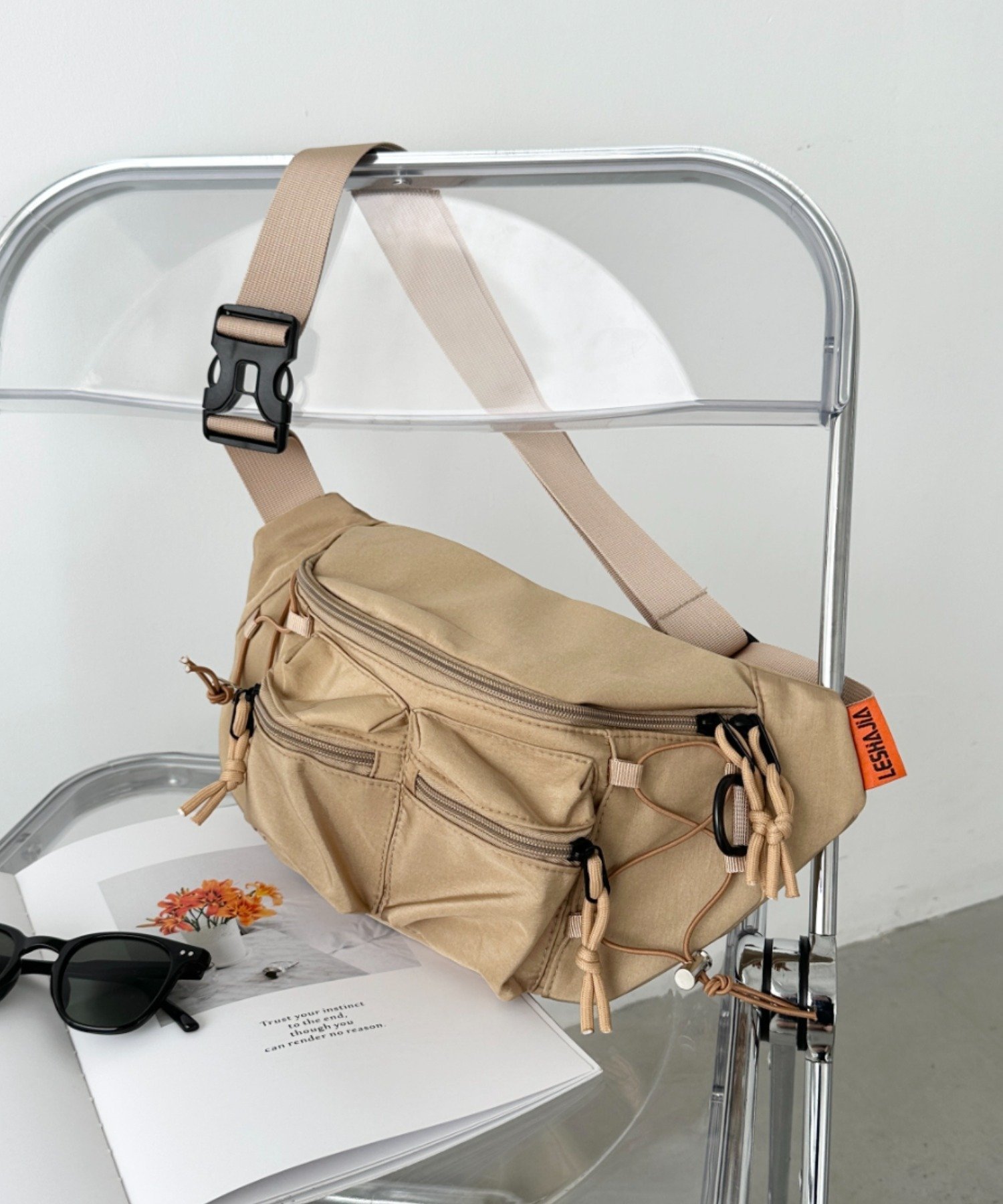 Outfitter lab｜ドロストポケットボディバッグ/ウエストバッグ