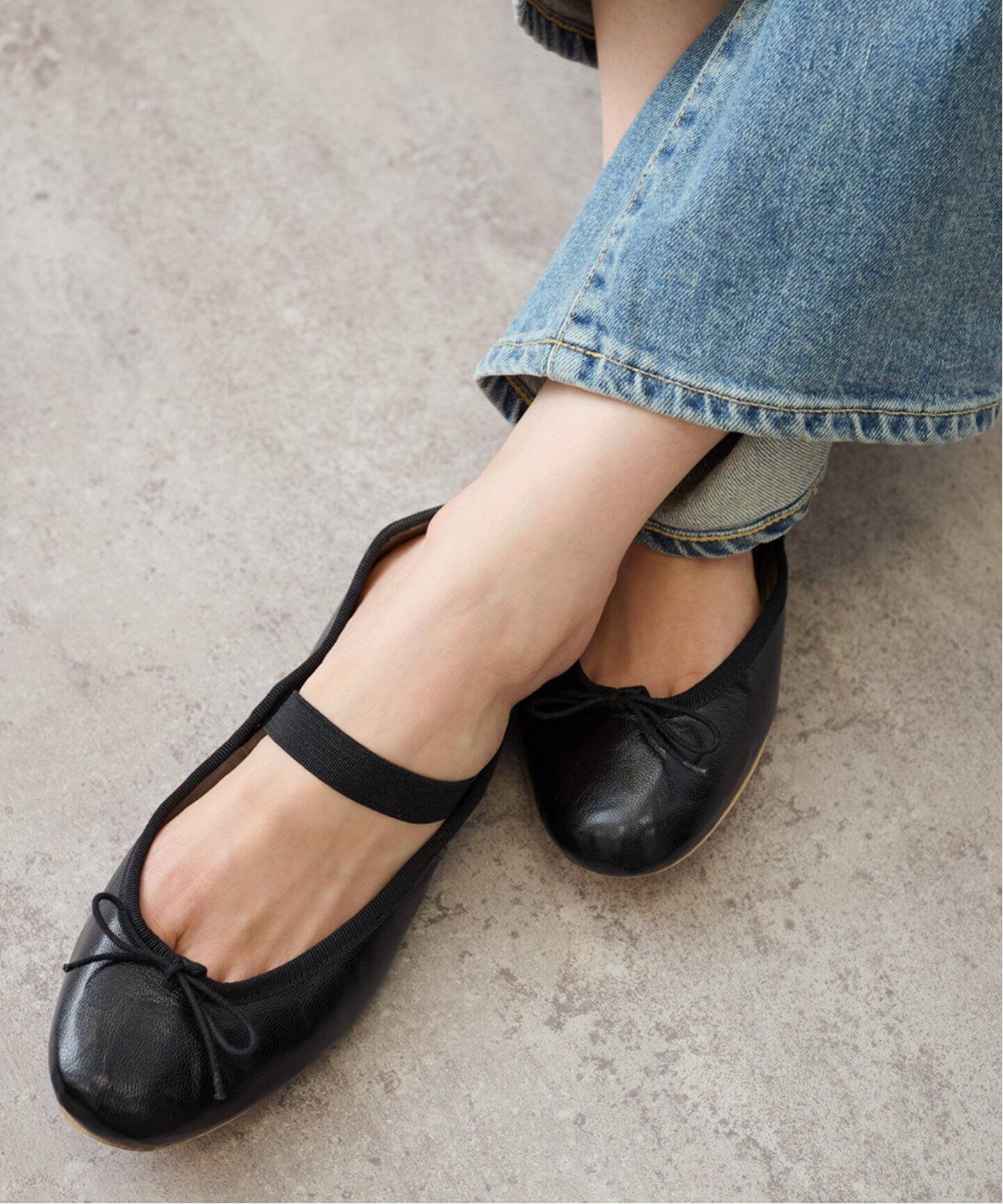 FRAMeWORK｜PORSELLI/ポルセリ 別注ゴムストラップバレエシューズ