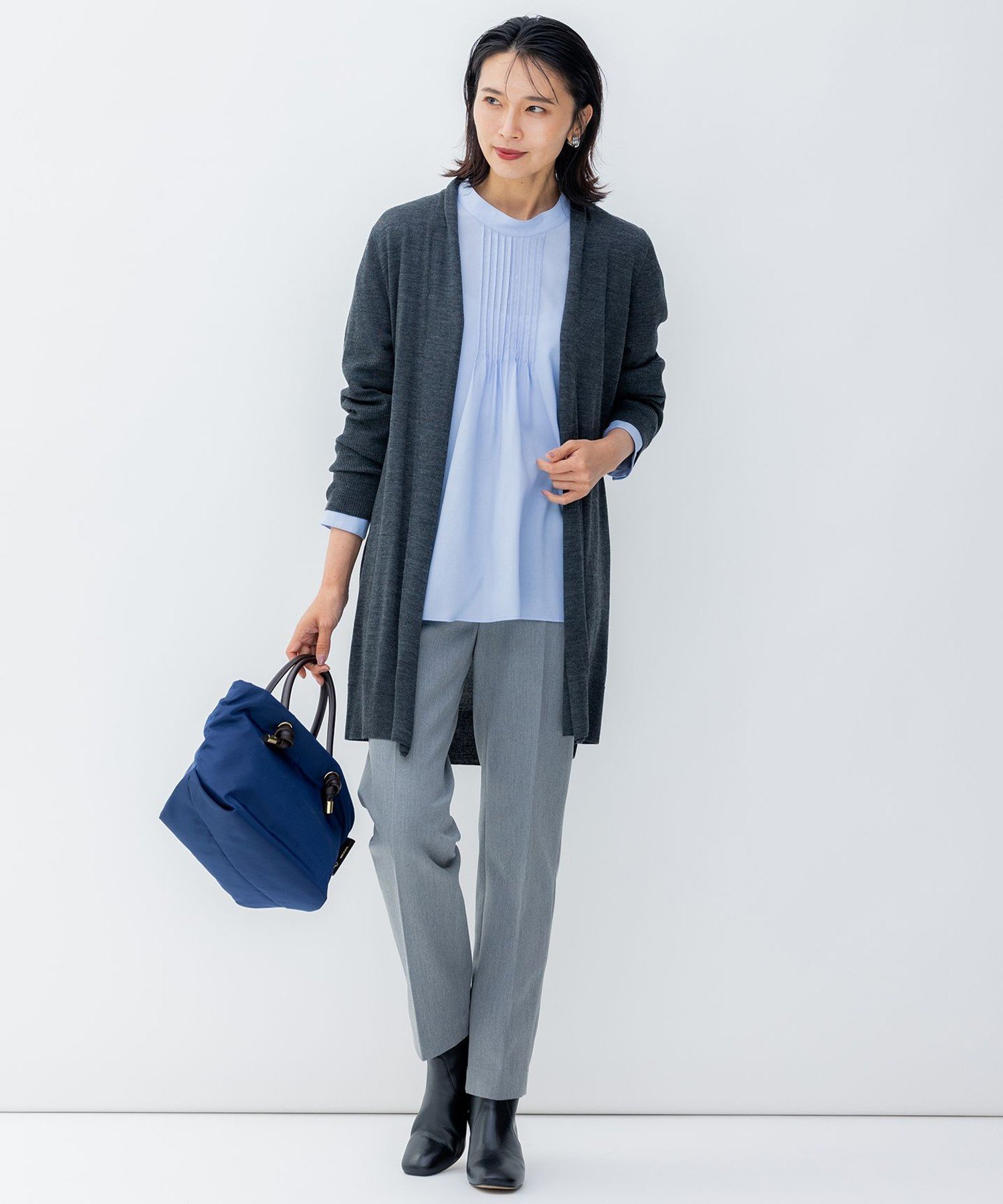 23区｜【洗える】サステナブルウール ショールカラー カーディガン