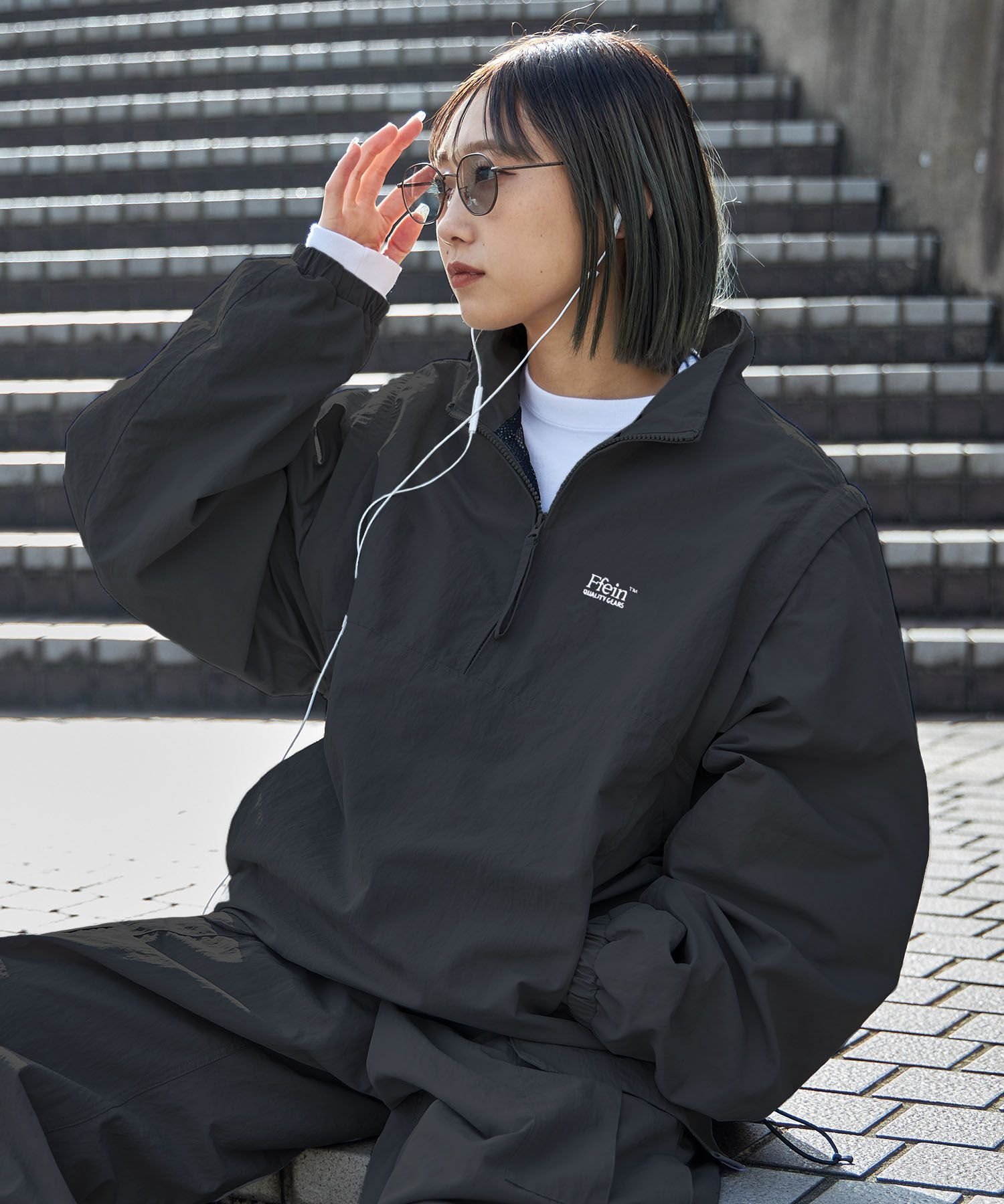 SAPEur ナイロンジャケット ハーフジップ ブラック 楽天市場】ナイロン