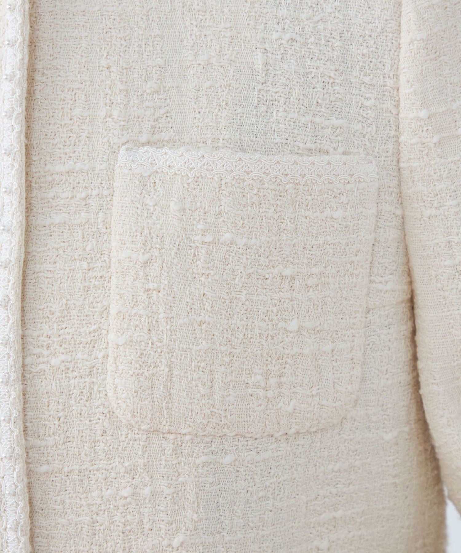 TOMORROWLAND｜スラブコットンツイード Vクルーネックジャケット