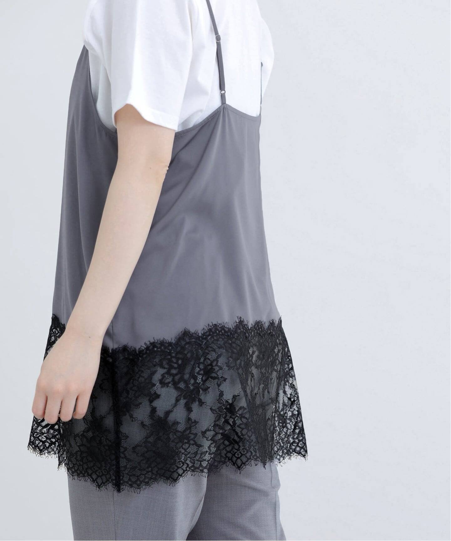 IENA｜リバーレースサテンキャミソール | Rakuten Fashion(楽天