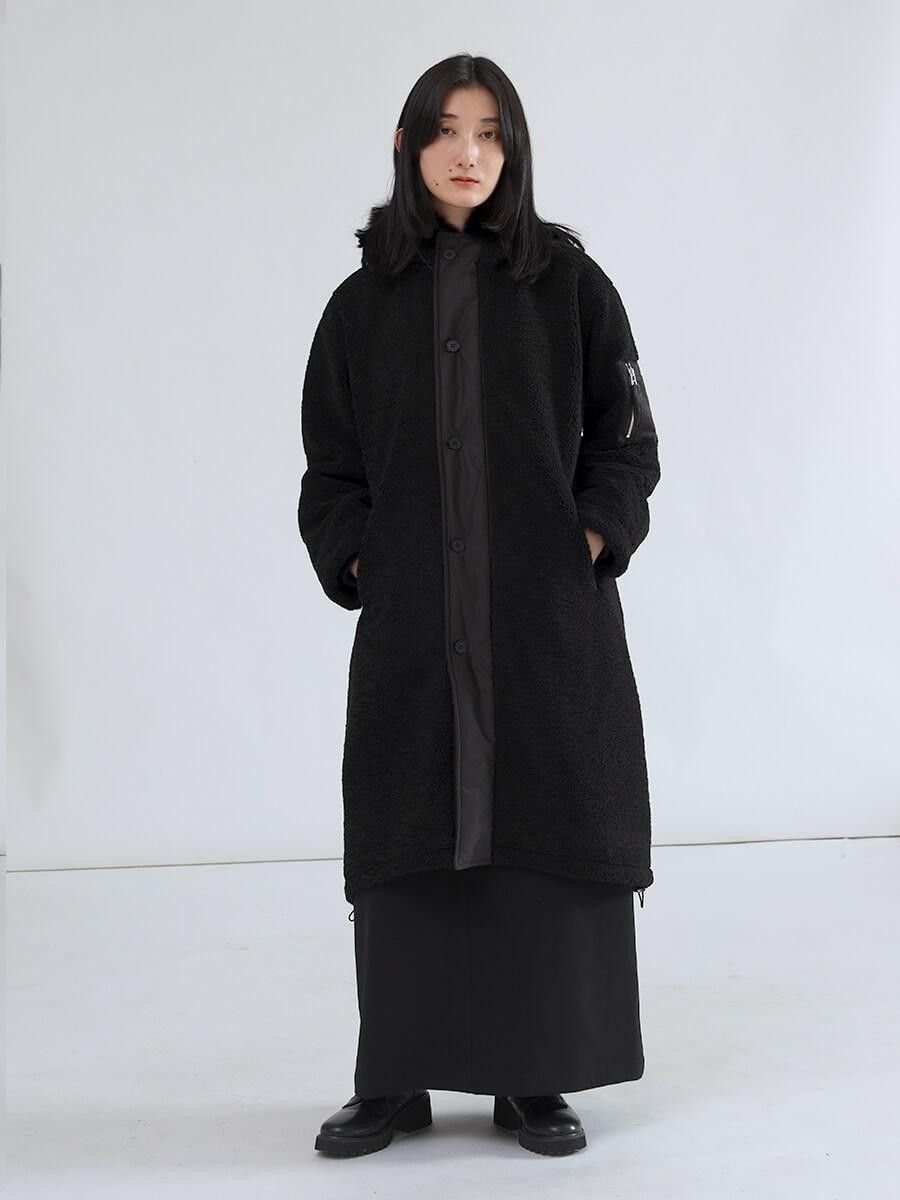 LASUD｜ファーフーデッドボアコート | Rakuten Fashion(楽天