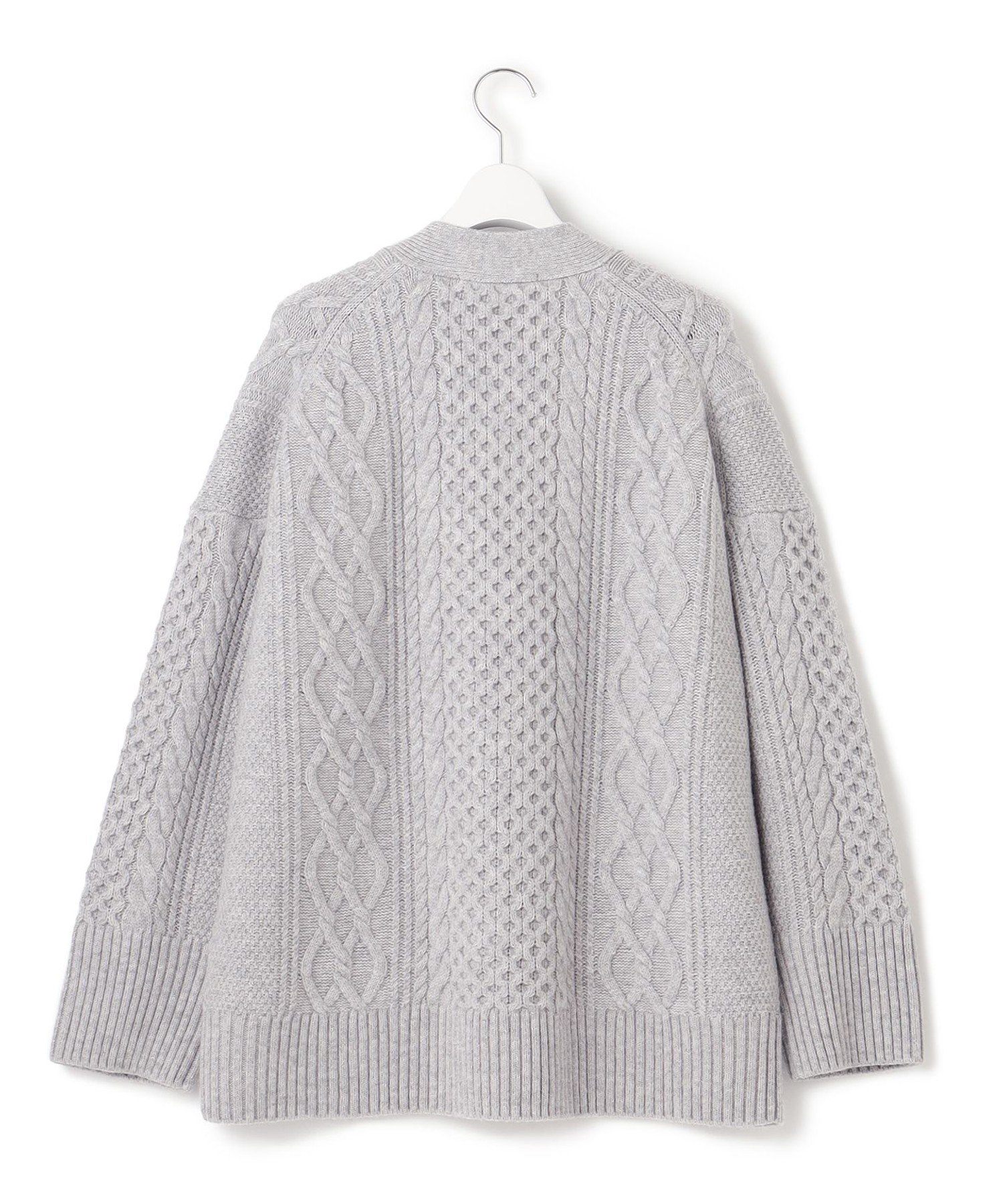 23区｜【洗える】ウールカシミヤ アランパターン カーディガン