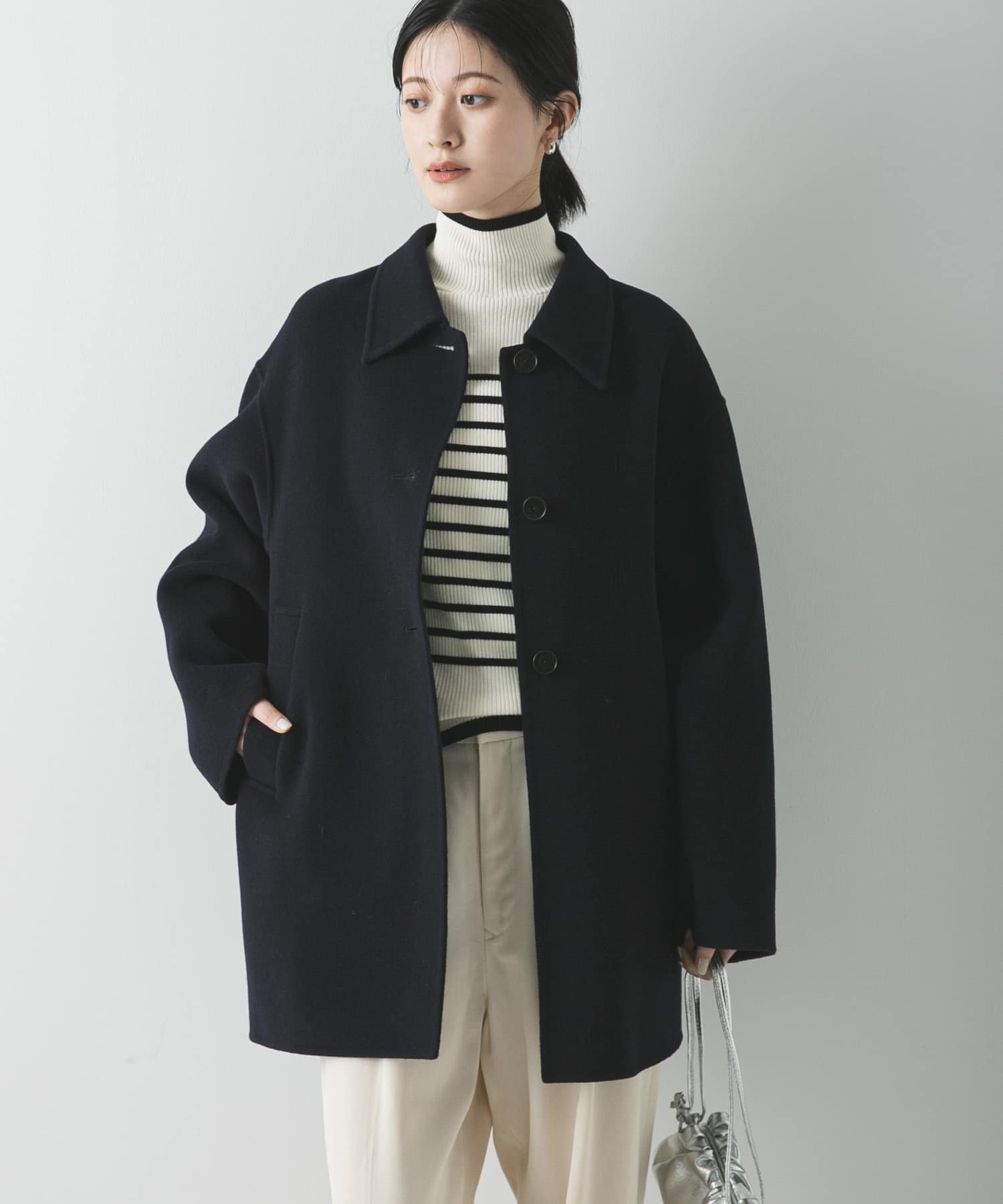 URBAN RESEARCH｜スーパー140ステンカラーリバーミドルコート