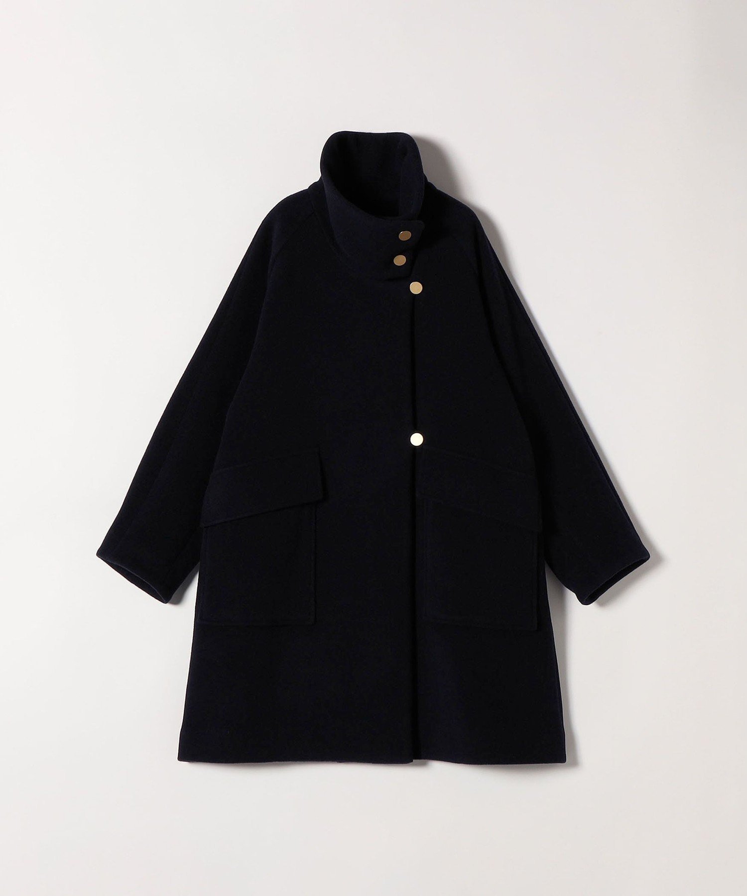 SHIPS｜SHIPS any: カシミヤ ミックス スタンドカラー ミドル コート