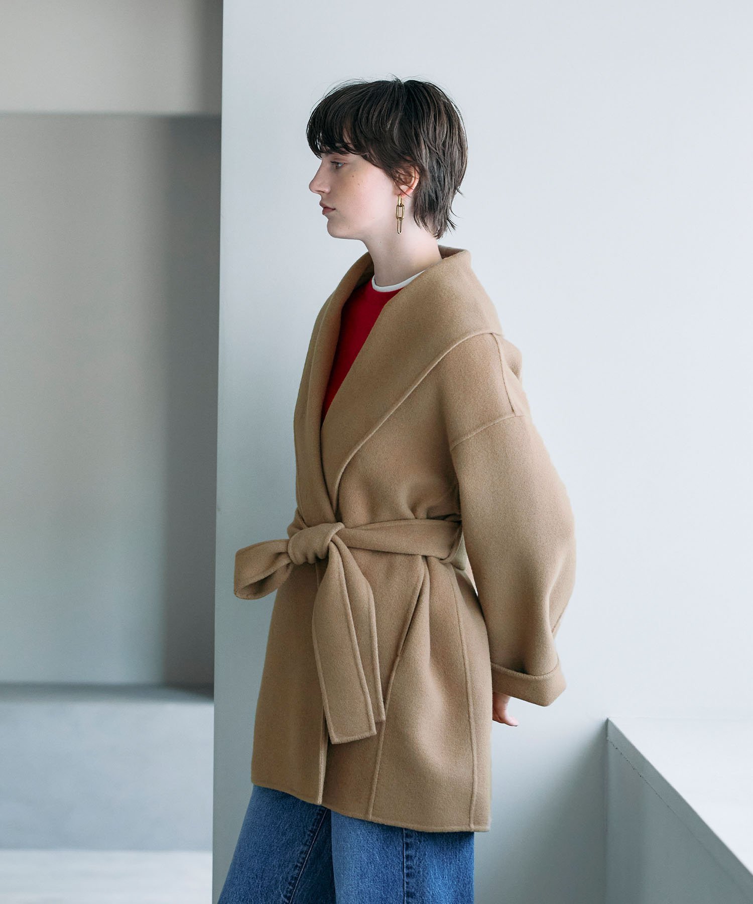 N.O.R.C｜ウールメルトンミドルリバーコート | Rakuten Fashion(楽天