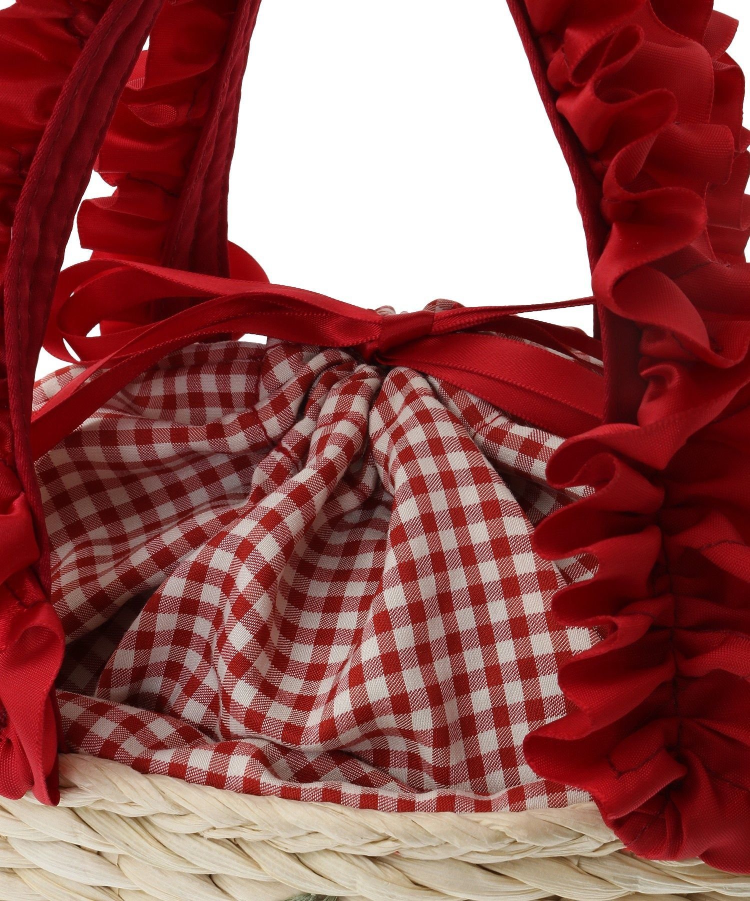 Maison de FLEUR｜チェリーメイズフリルハンドルカゴバッグ | Rakuten