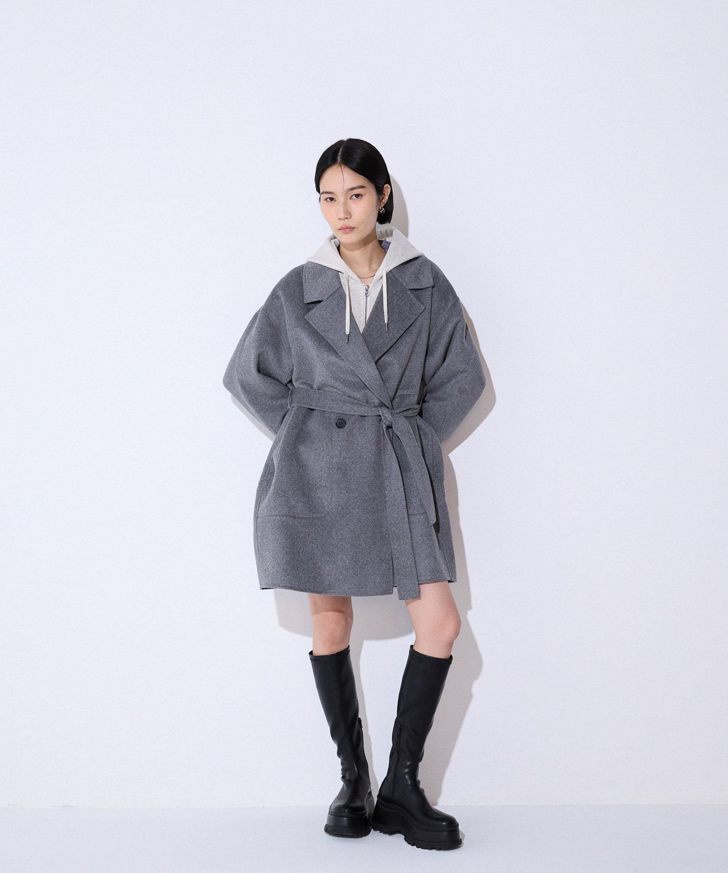 JEANASIS｜ショートビーバーウールミドルコート | Rakuten Fashion