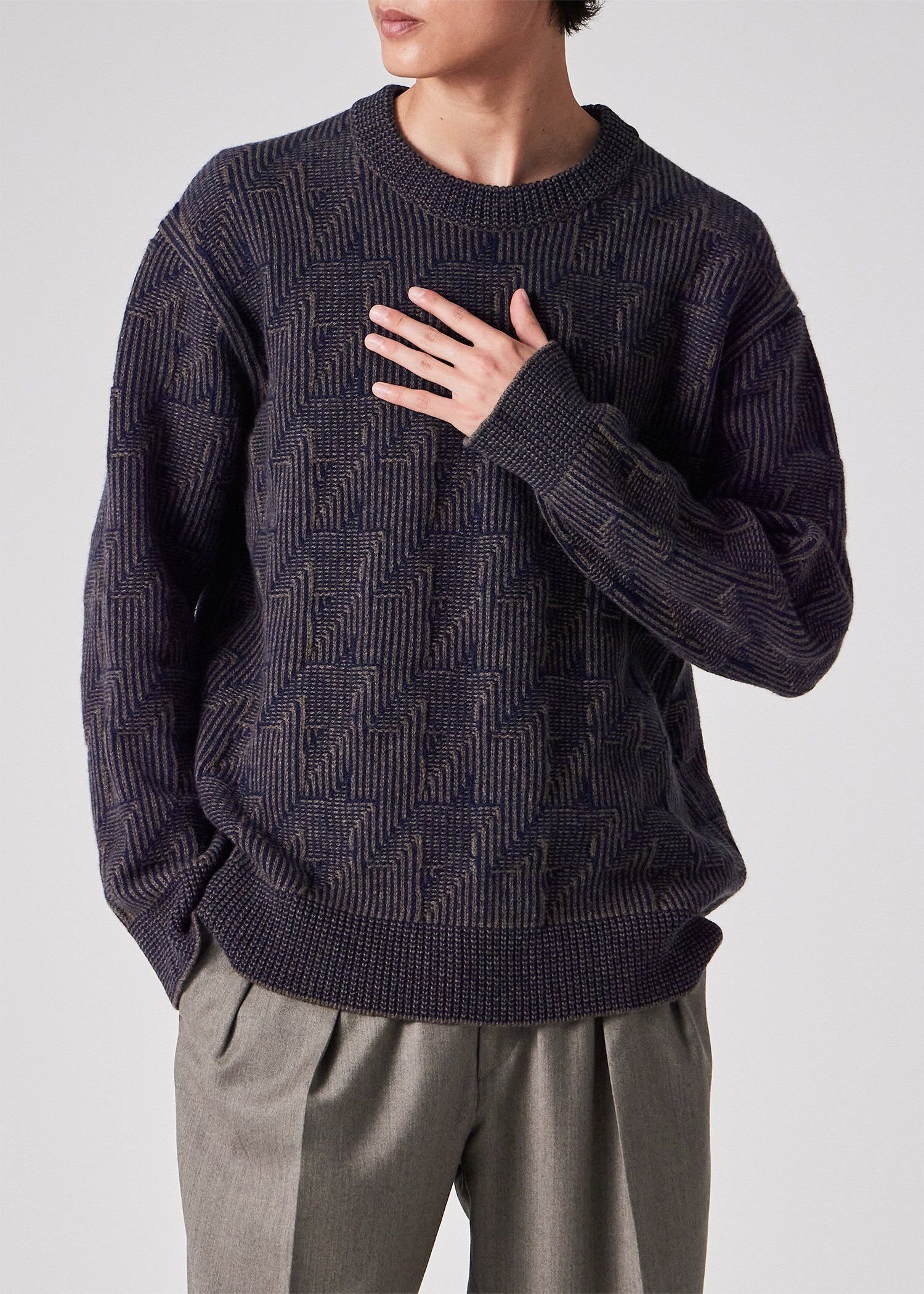 Paul Smith｜ビッグハウンドトゥース クルーネックニット | Rakuten