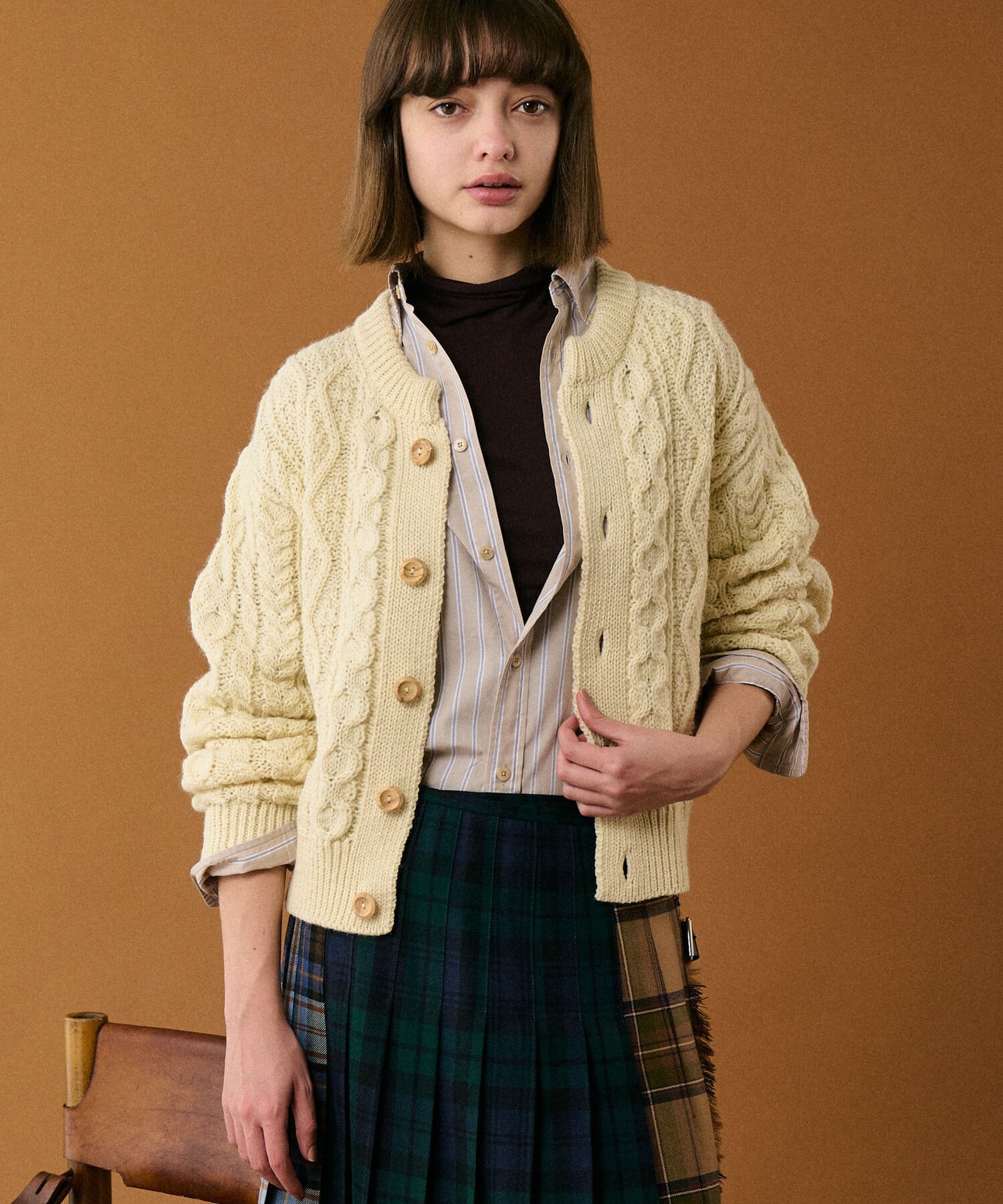 Bshop｜James Charlotte | ウール アランニットカーディガン WOMEN